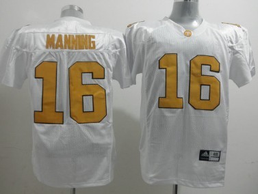 Men's None #16 Peyton Manning White 2024 comfortable high quality