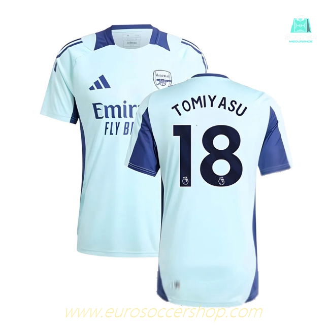 2024-2025 Arsenal Training Jersey (Clear Aqua) (Tomiyasu 18)