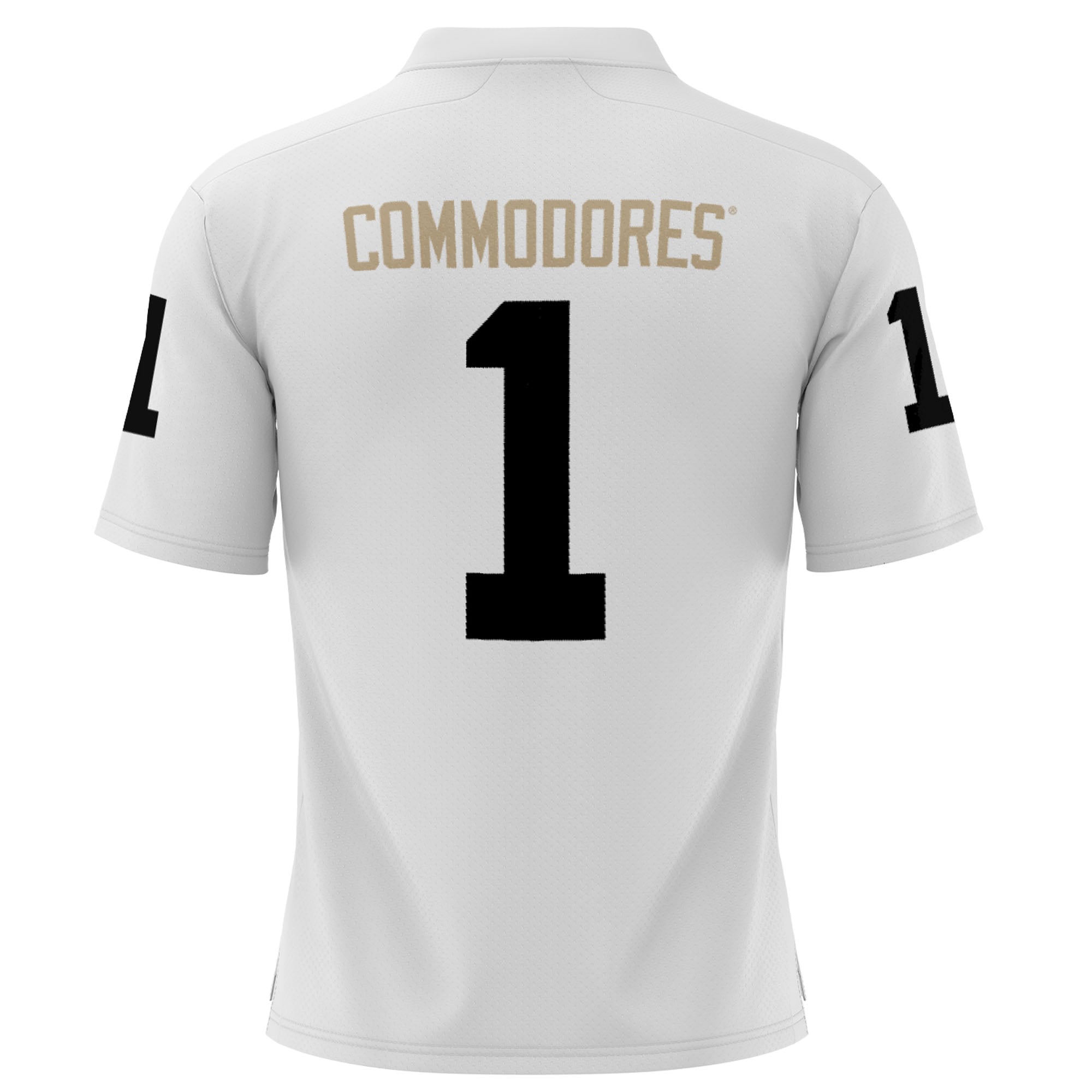 Youth #1 White Vanderbilt Commodores Football Jersey
