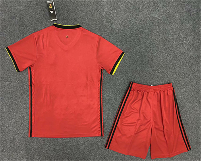 Belgium 20-21 Euro Soccer Shirt Red Kids KitShirtShorts - Official