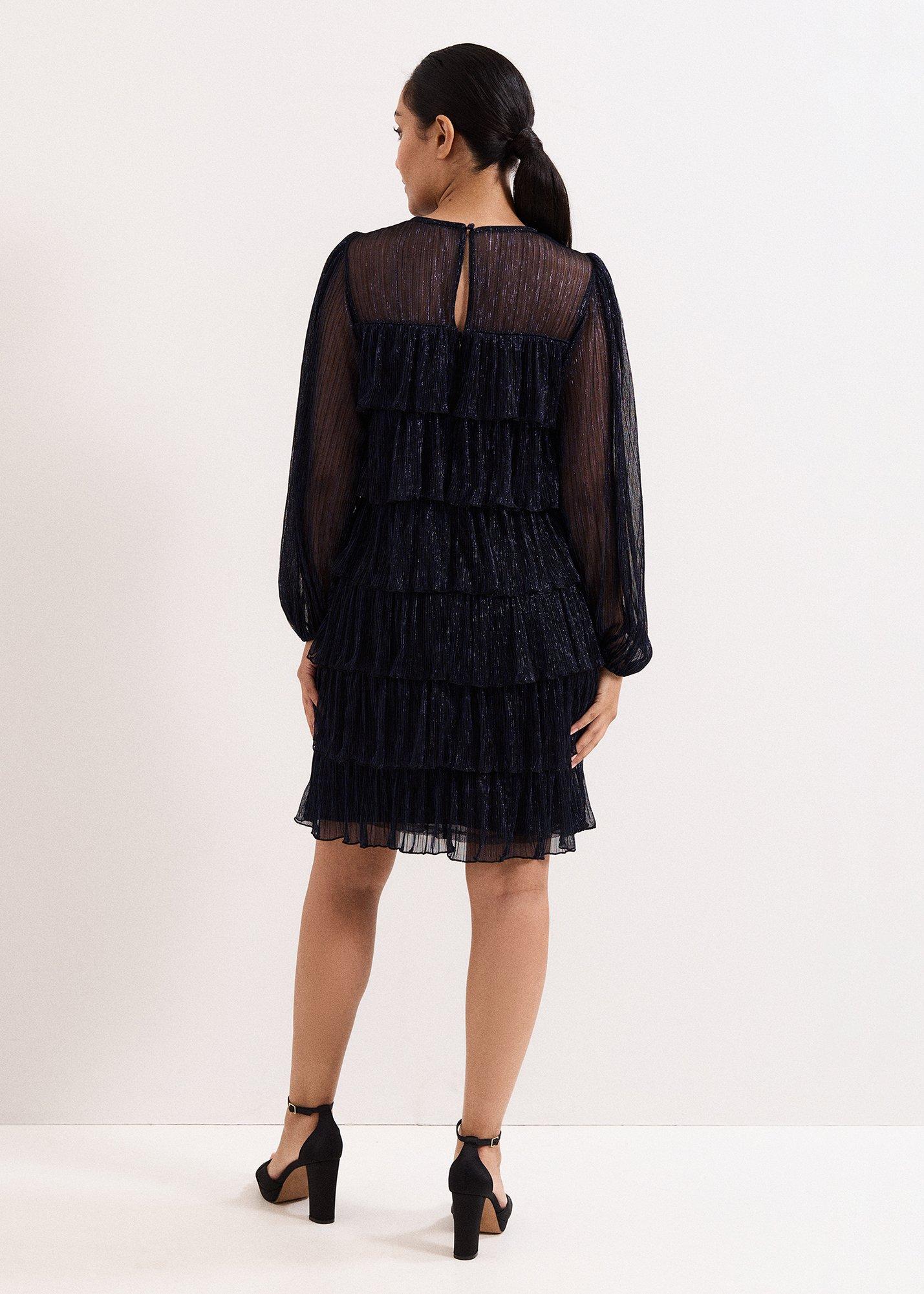 Petite Nika Blue Shimmer Dress