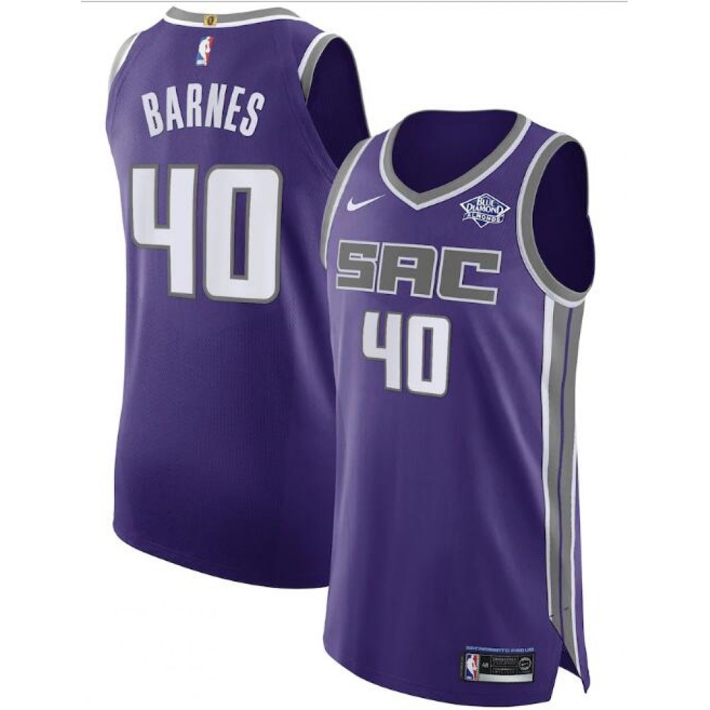 Premium Quality Men's SAC #40 Harrison Purple Basketball Jersey