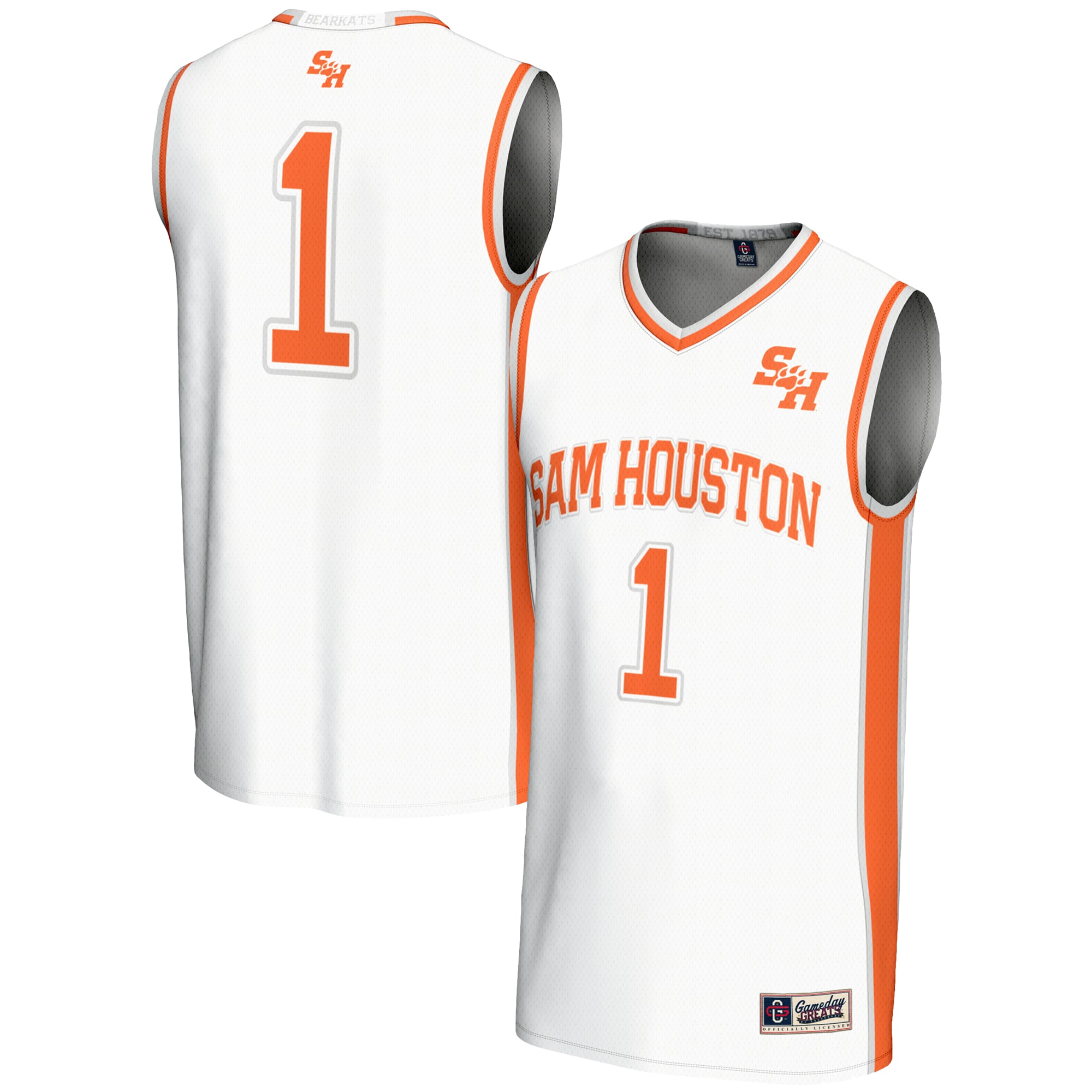 [NJP] Women's Sam Houston State Bearkats GameDay Greats Lightweight Replica Basketball Jersey - White