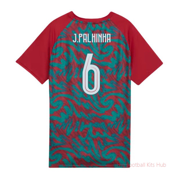 2026-2027 Portugal Warm Up Jersey (Red) - Kids (J.Palhinha 6)