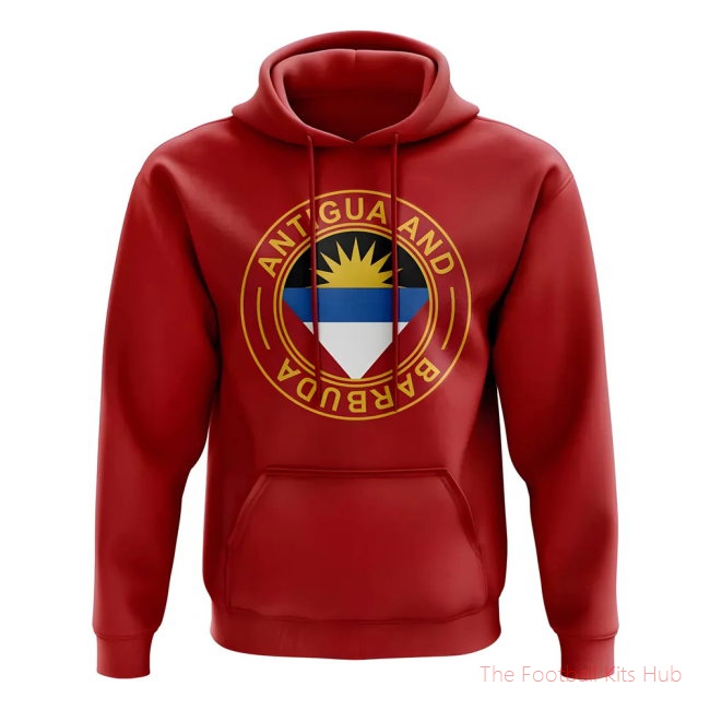 Antigua and Barbuda Football Badge Hoodie (Red)
