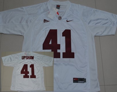 official licensed Men's Alabama Bama Courtney Upshaw #41 White 2024