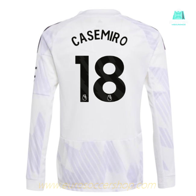 2025-2026 Man Utd Long Sleeve Away Shirt (Kids) (Casemiro 18)