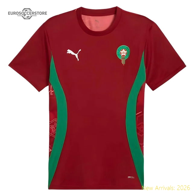 Premium 2024-2025 Morocco National Team Prematch Ss Jersey (red)