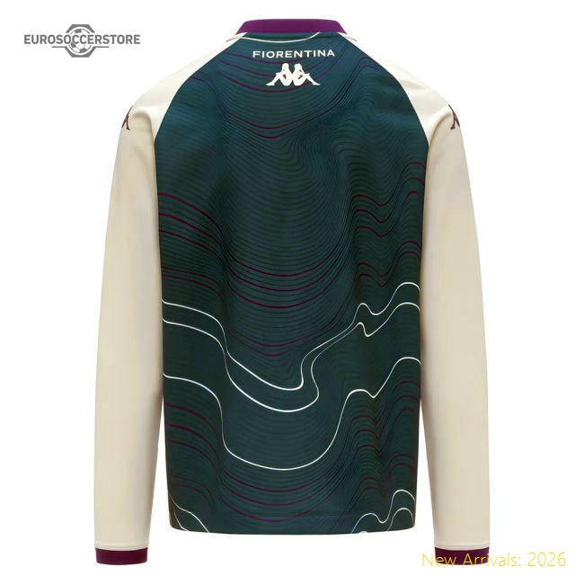 Genuine 2025-2026 Fiorentina Pre Match Sweat Top (Turquoise)