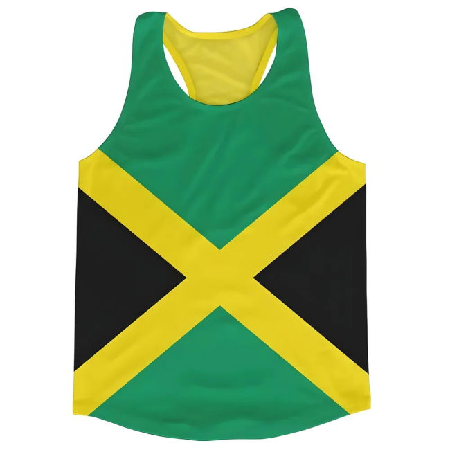 Aero-Dynamic Climate-Control Jamaica Flag Running Vest