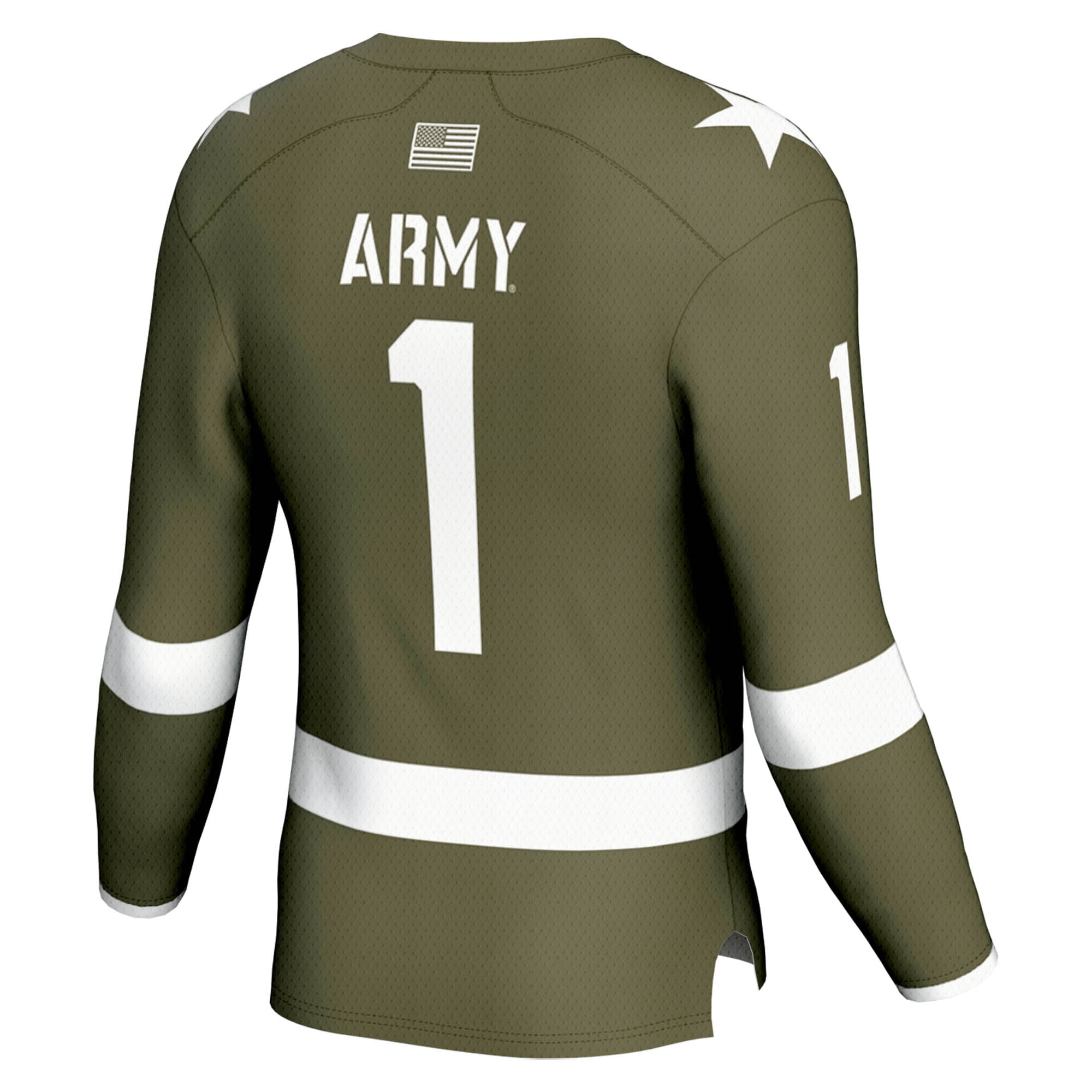#1 Army Black Knights GameDay Greats Youth Ice Hockey Fashion Jersey - Olive