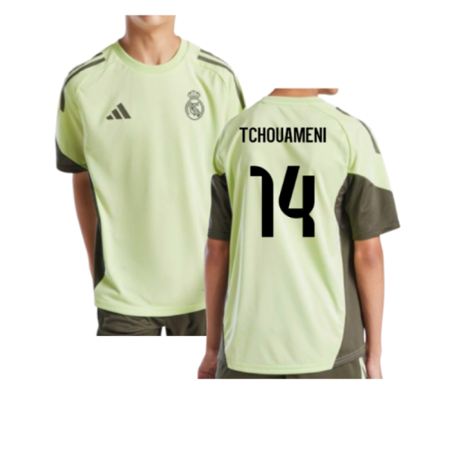 Real Madrid Home Match Jersey Kids (tchouameni 14) Lightweight