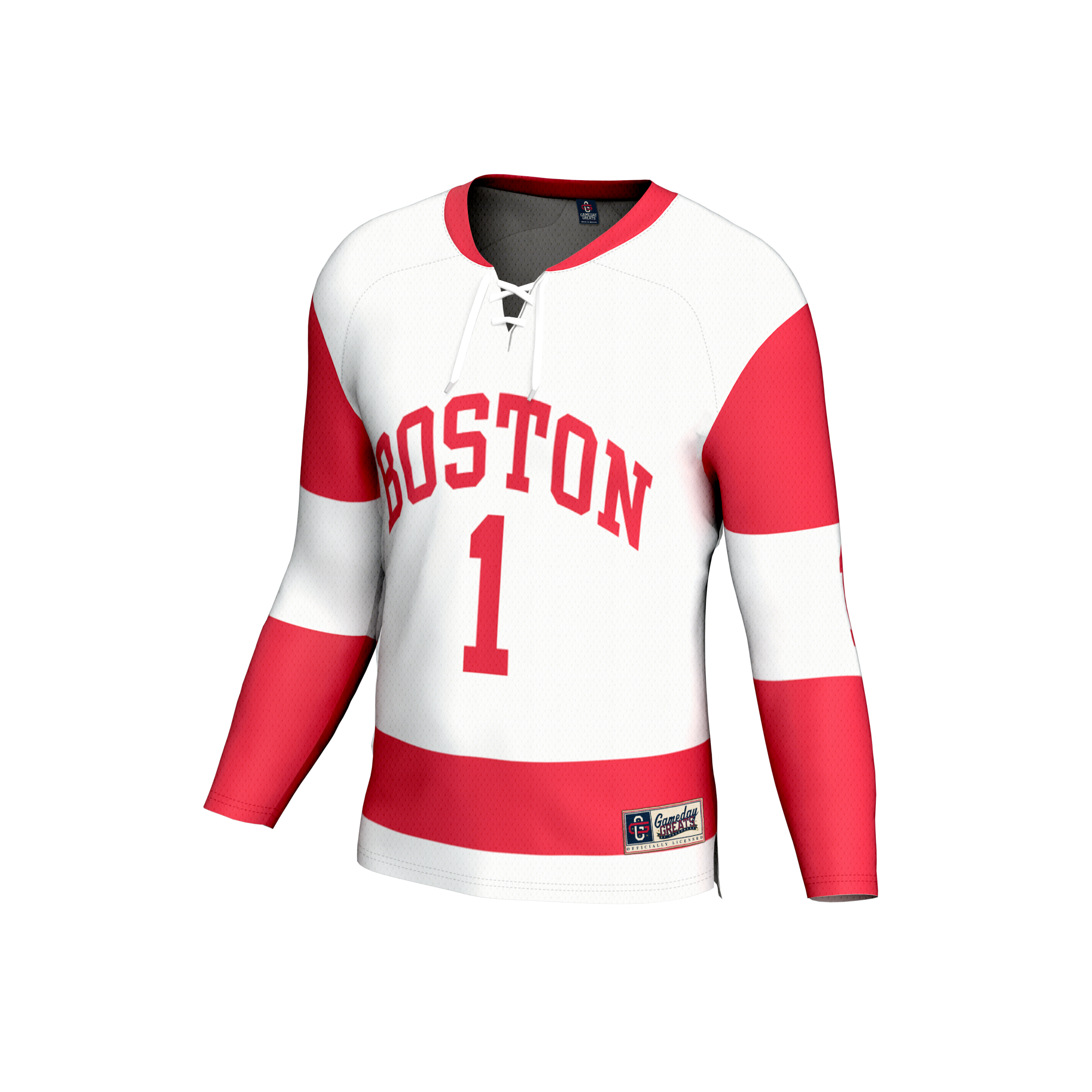 [DDG] Boston University GameDay Greats Unisex Lightweight Collegiate Women's Hockey Fashion Jersey - White