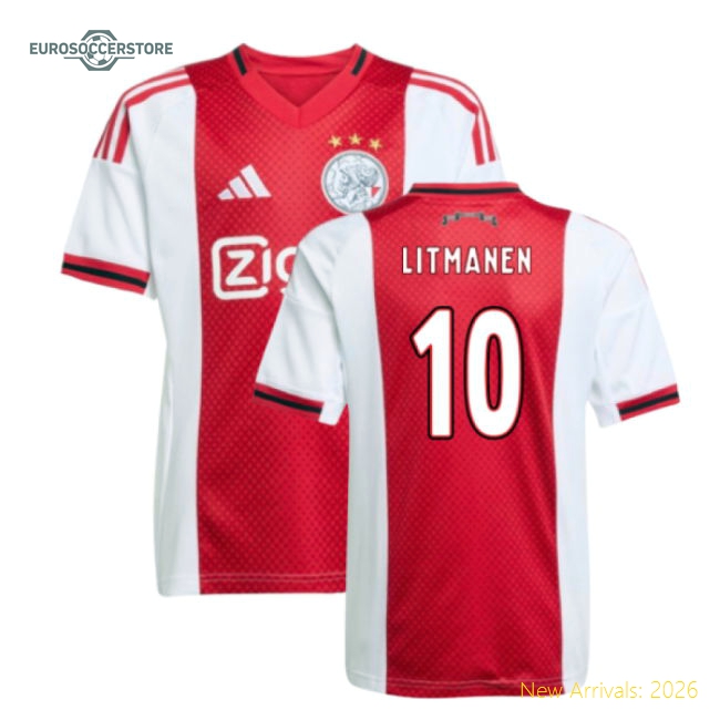 Ajax 2024-25 Home Fan Version For Kids (Litmanen Football Shirt