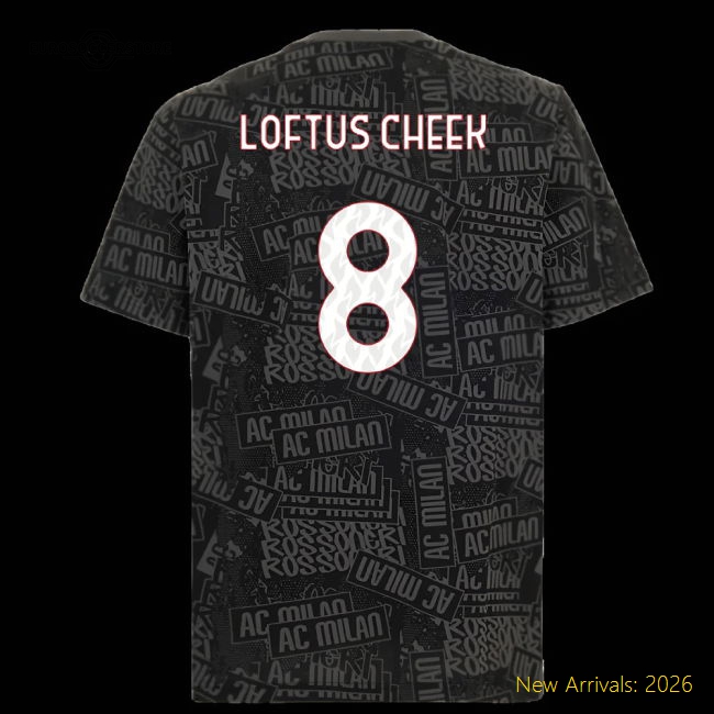 First-class 2025-2026 Ac Milan Ftblculture Tee Aop (black) (loftus