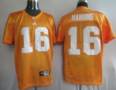 Men's None Orange 2024 authentic Peyton Manning #16 high quality