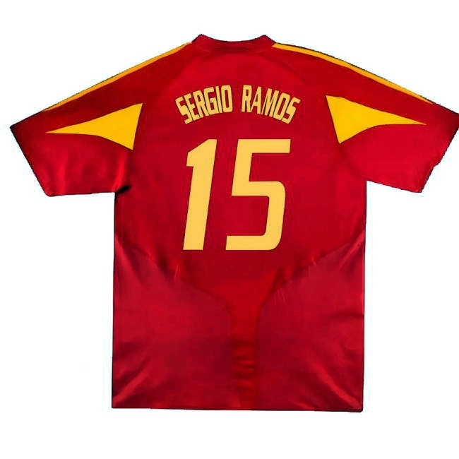 Spain 2004-06 Home Shirt ((Very Good) XL) (Sergio Ramos 15)