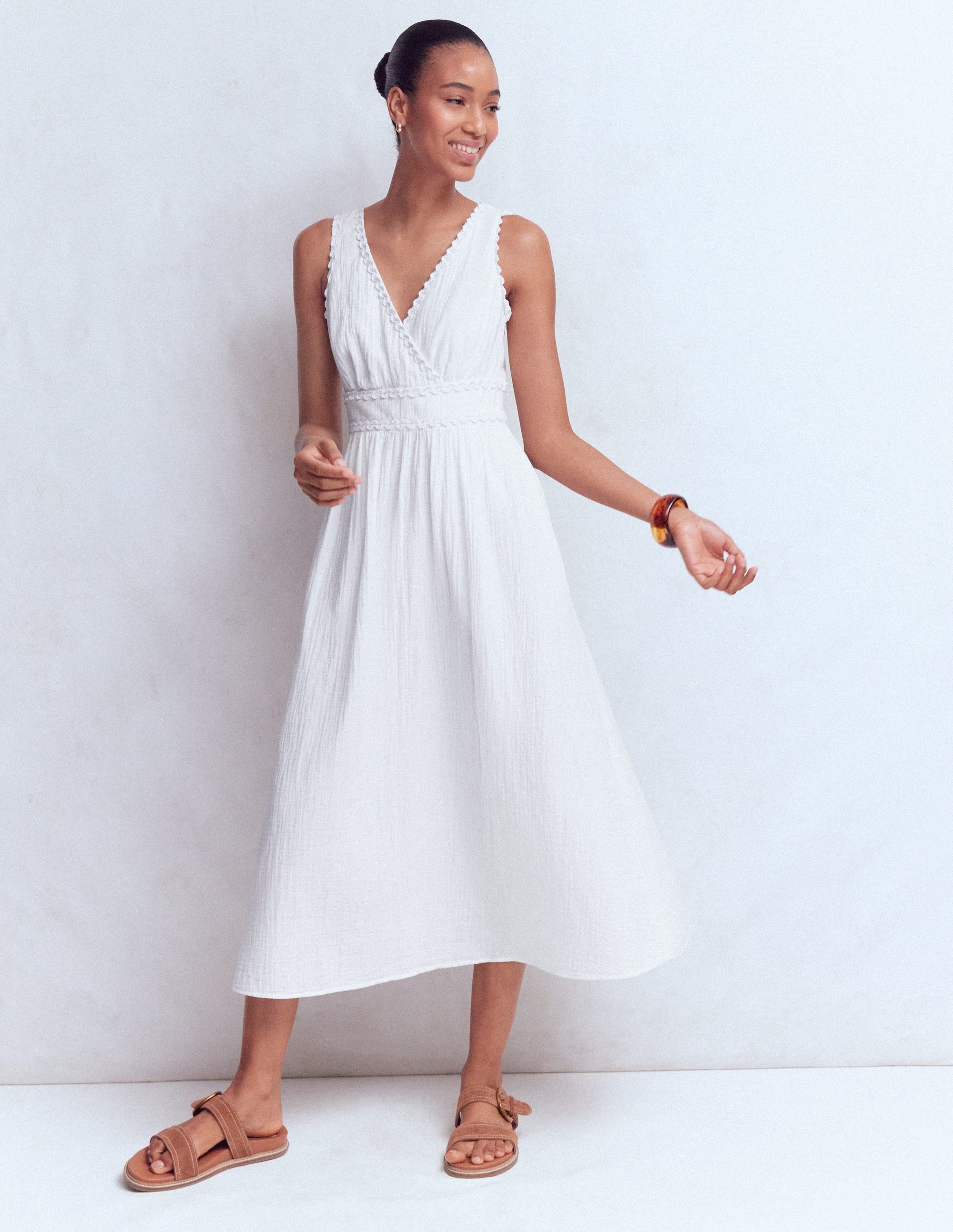 Lorna Trim Double Cloth Dress