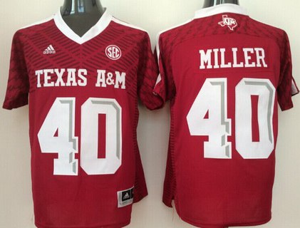 Men's None Red 2016 performance Von Miller #40 stitched Jersey