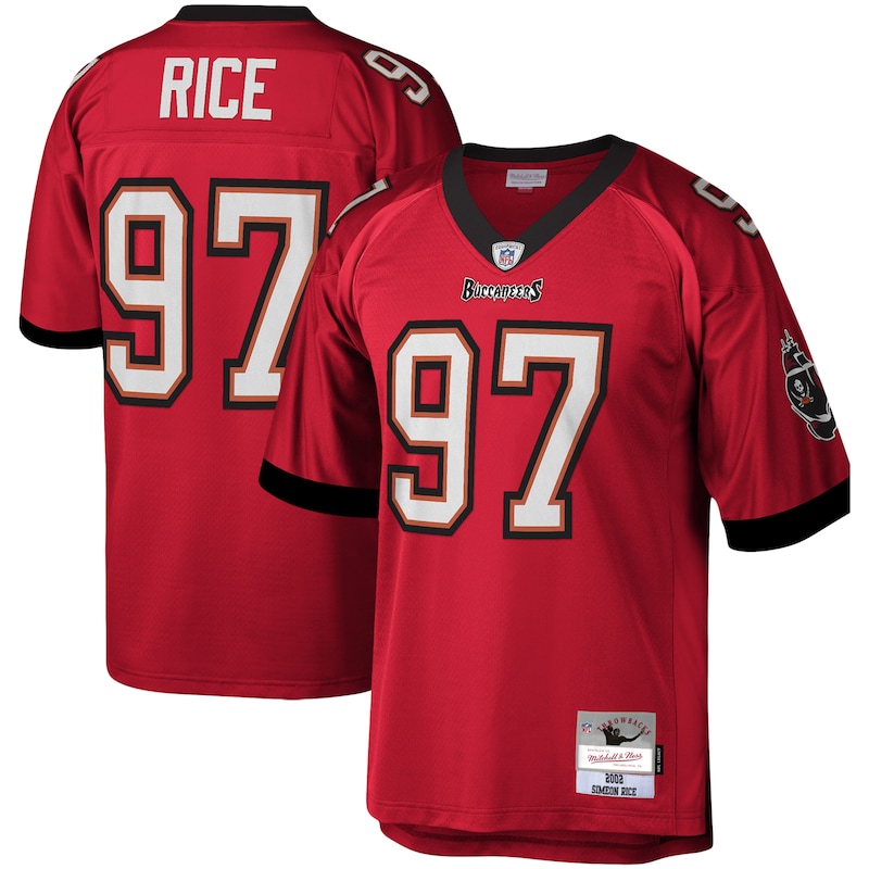 None Simeon Rice TB Buccaneers Stylish Game-Ready Jersey for NFL Fans