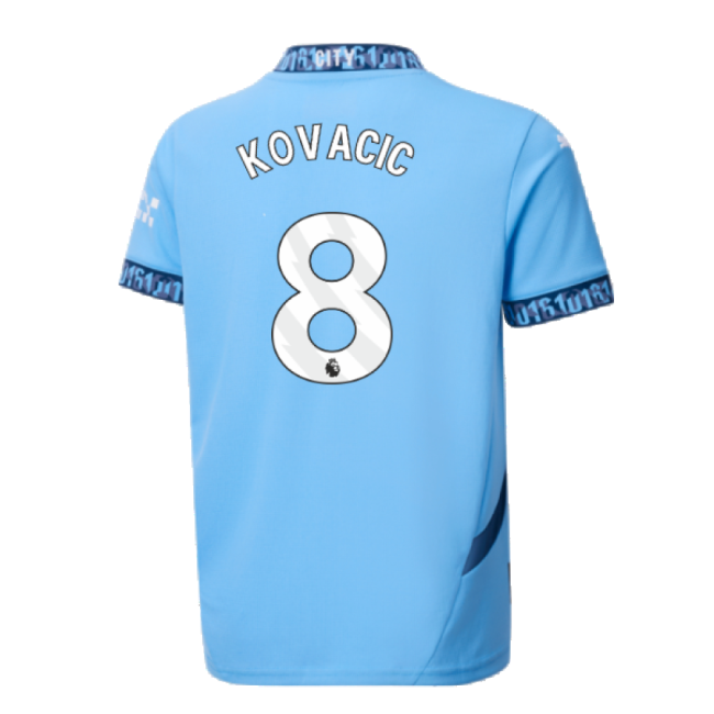 Man City 2024-20 Home Football Shirt with Kovacic Printing M S Kids