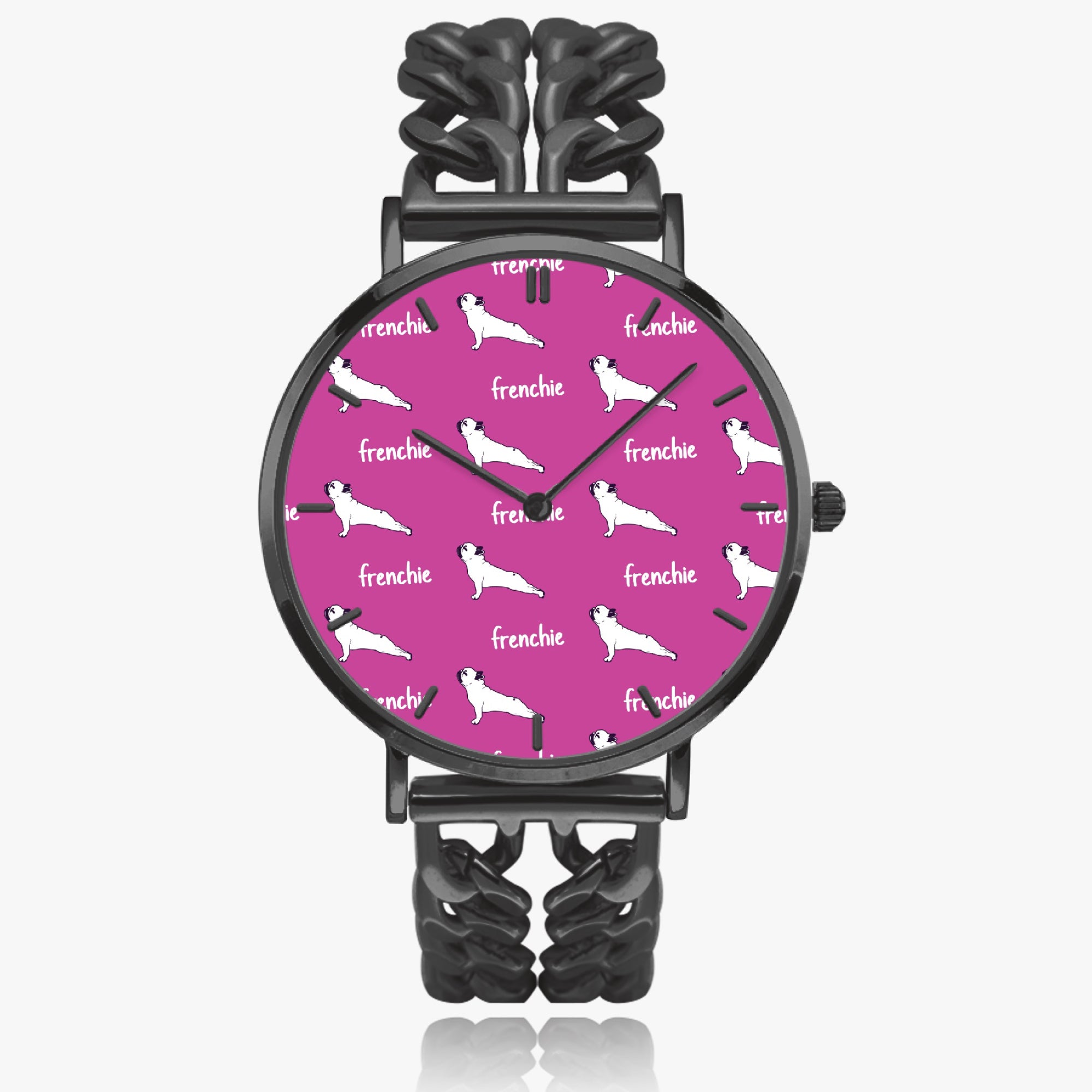 Chic Hollow Strap Watch For Frenchie Lovers Indoor Use | Non-slip Design