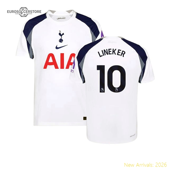 Authentic 2025-2026 Tottenham Hotspur Authentic Home Shirt (lineker