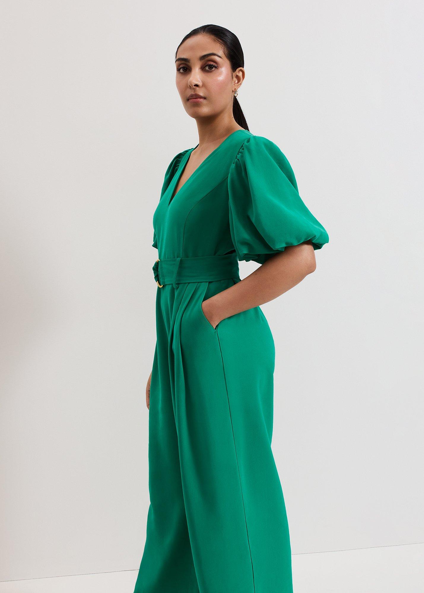 Petite Margot Puff Sleeve Jumpsuit