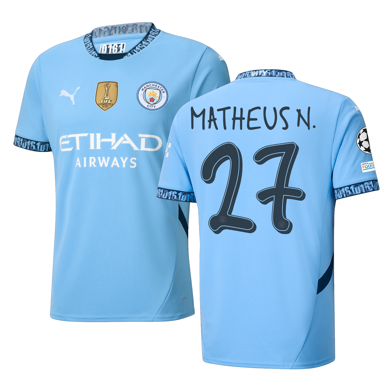 Manchester City Nunes 2024-2025 UCL Home Jersey – Authentic Shirt