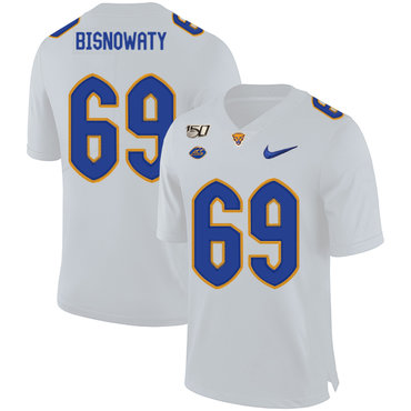 Men's None White 2024 match worn Adam Bisnowaty #69 official licensed