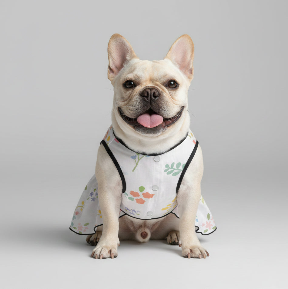 Hazel - Non-slip French Bulldog Dresses For Females Paw Protection