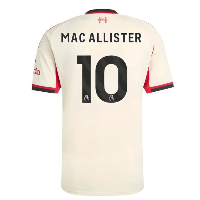 Mac Allister 10 Updated Liverpool Away Soccer Jersey 2025-2026