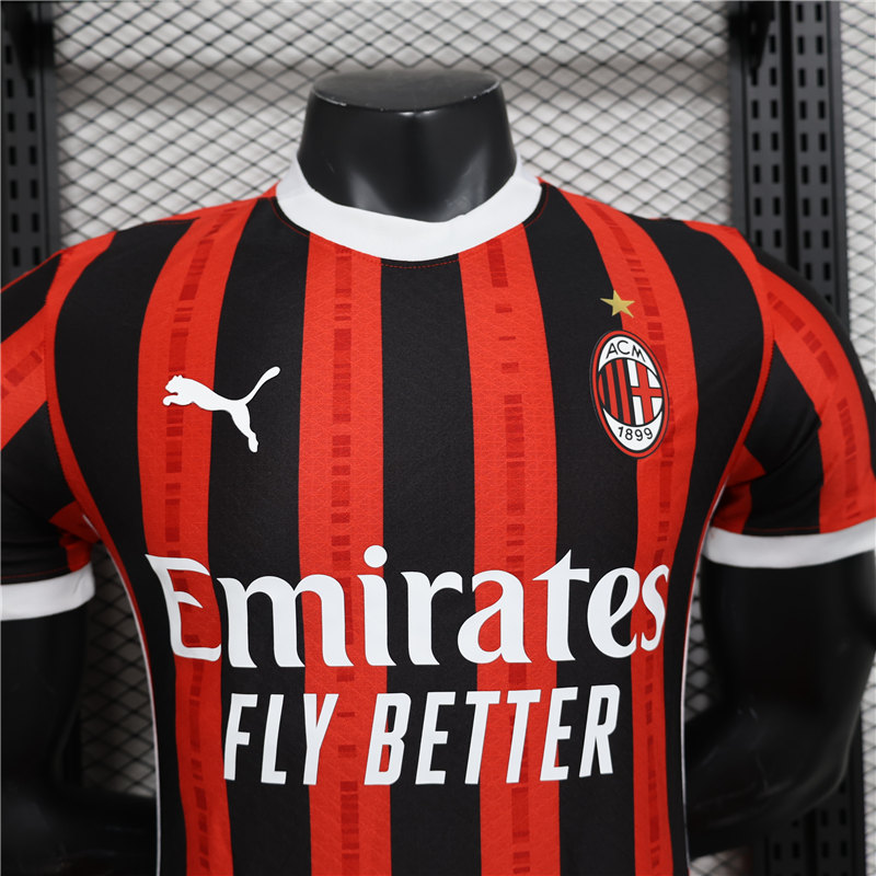 Official Breathable AC Milan 2425 Home Shirt Authentic Version