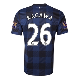 13-14 Manchester United 26 KAGAWA Away Black Jersey Shirt - Official