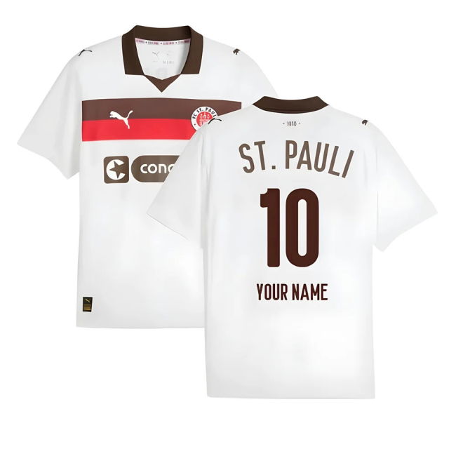 St Pauli Official 2025-2026 Away Shirt (Your Name) | Value for Money