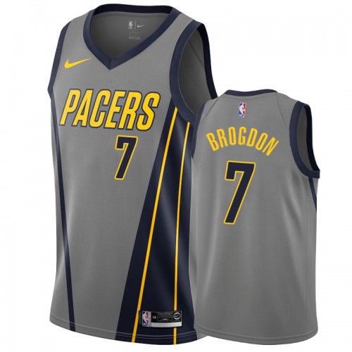 Gray IND Indiana Pacers #7 Nike Vintage Jersey Basketball Jersey