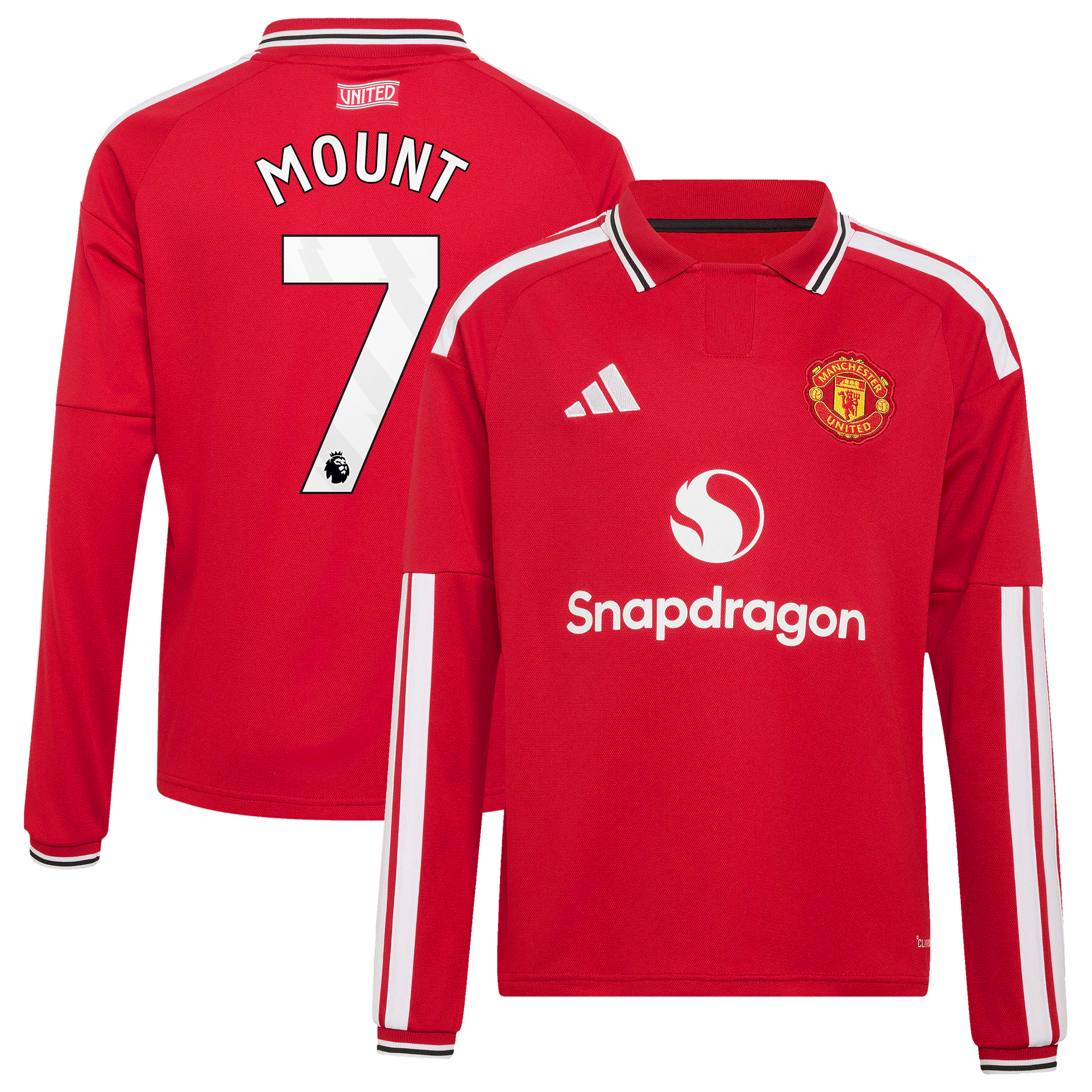 [SJH] Mason Mount Manchester United Youth 2026/27 Home Replica Long Sleeve Jersey - Red