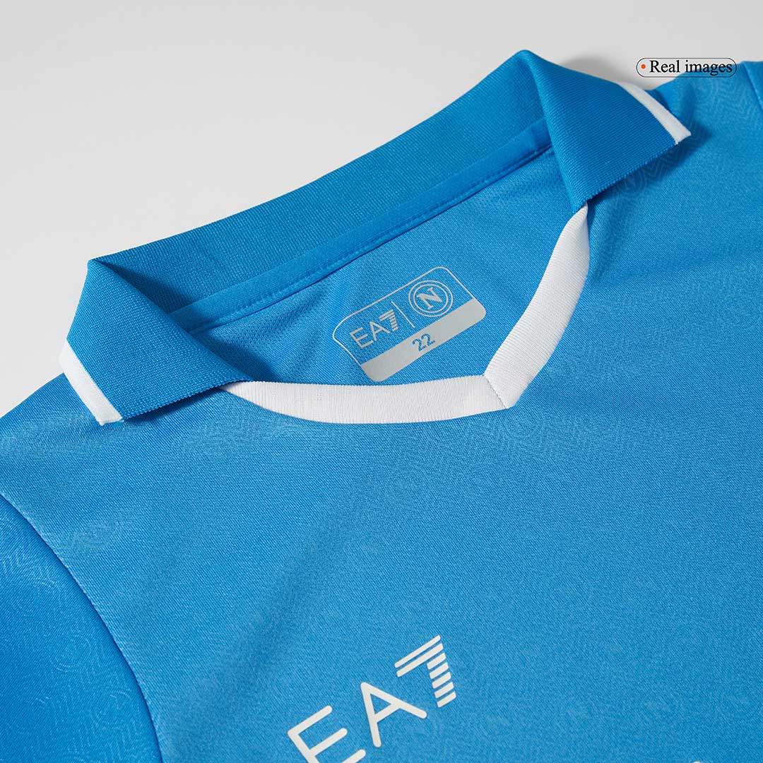 Kid's Napoli Home Soccer Jersey Kit(Jersey+Shorts) 2024/25Authentic Ki