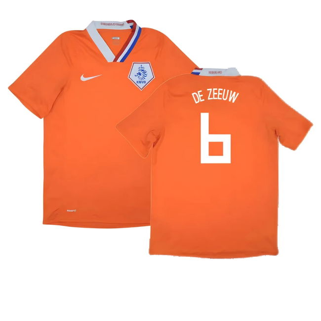 Holland Soccer Team Replica Jersey - Adults Version (De Zeeuw 6)