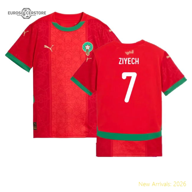 Morocco Children 2024 Home Jersey Shirt Football Fan For Football Fans