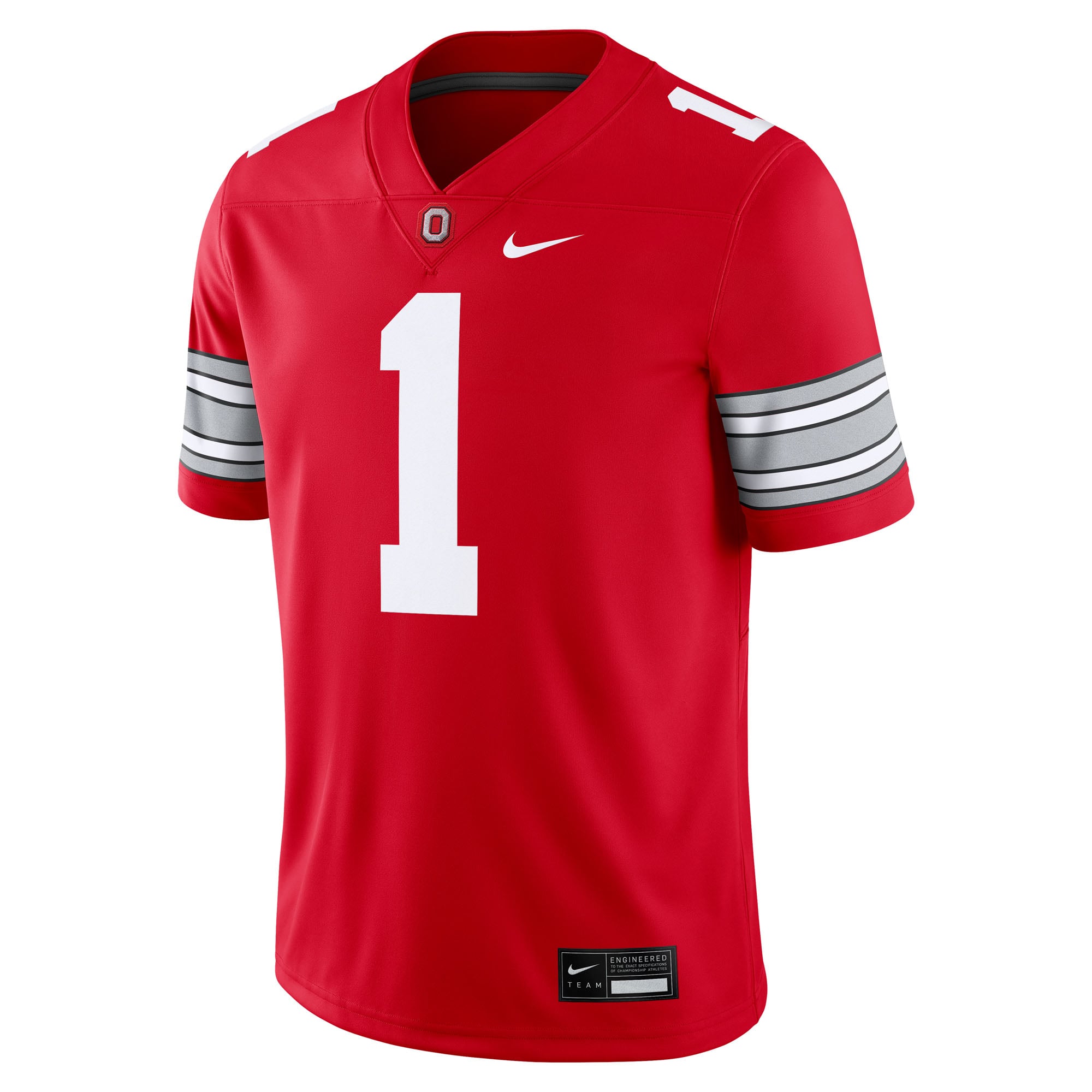 Men's #1 Scarlet Ohio State Buckeyes Home Game Football Jersey