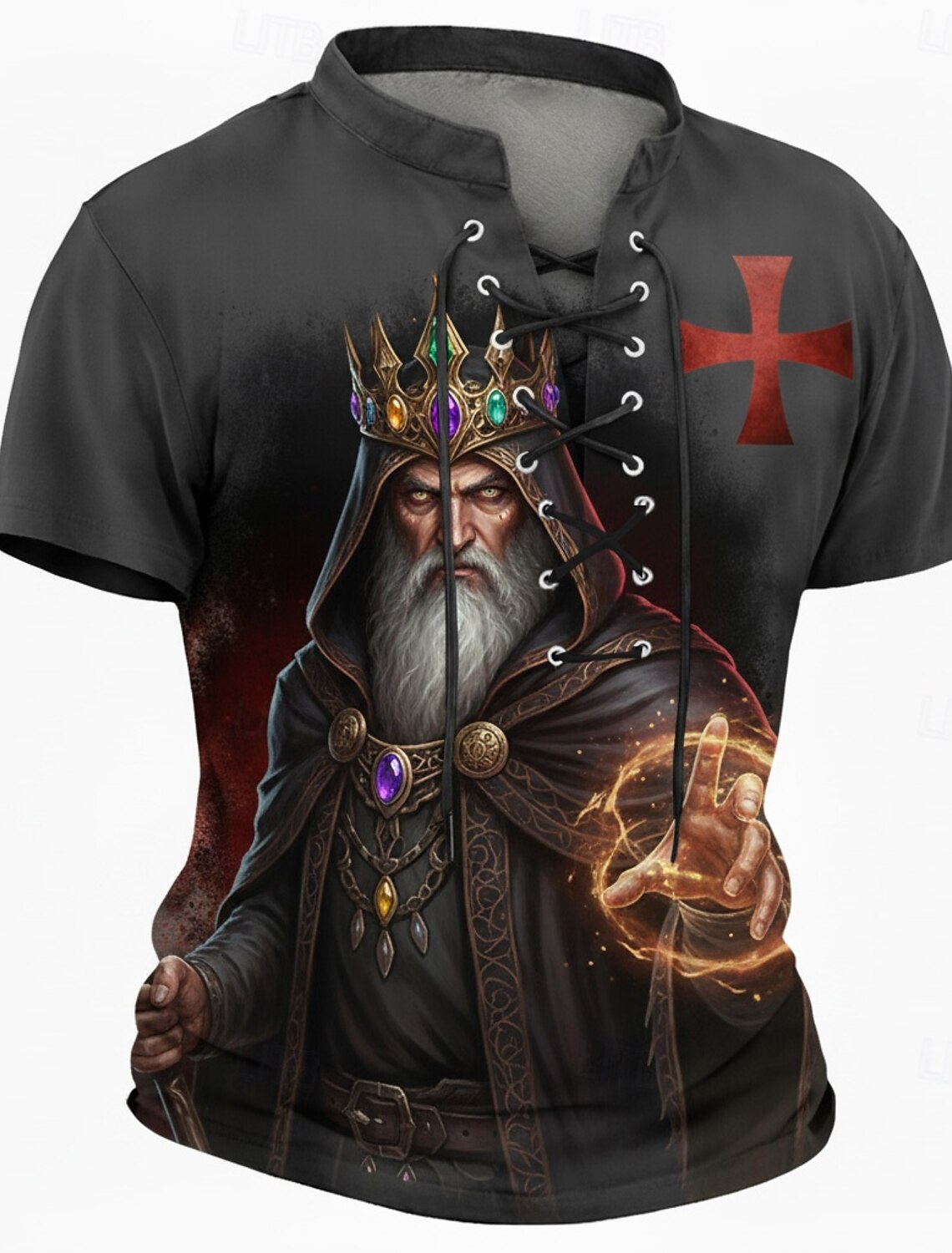 Mens Faith Hope Love T-Shirt, Christian Inspirational Graphic Tee with Heartbeat Cross Design
