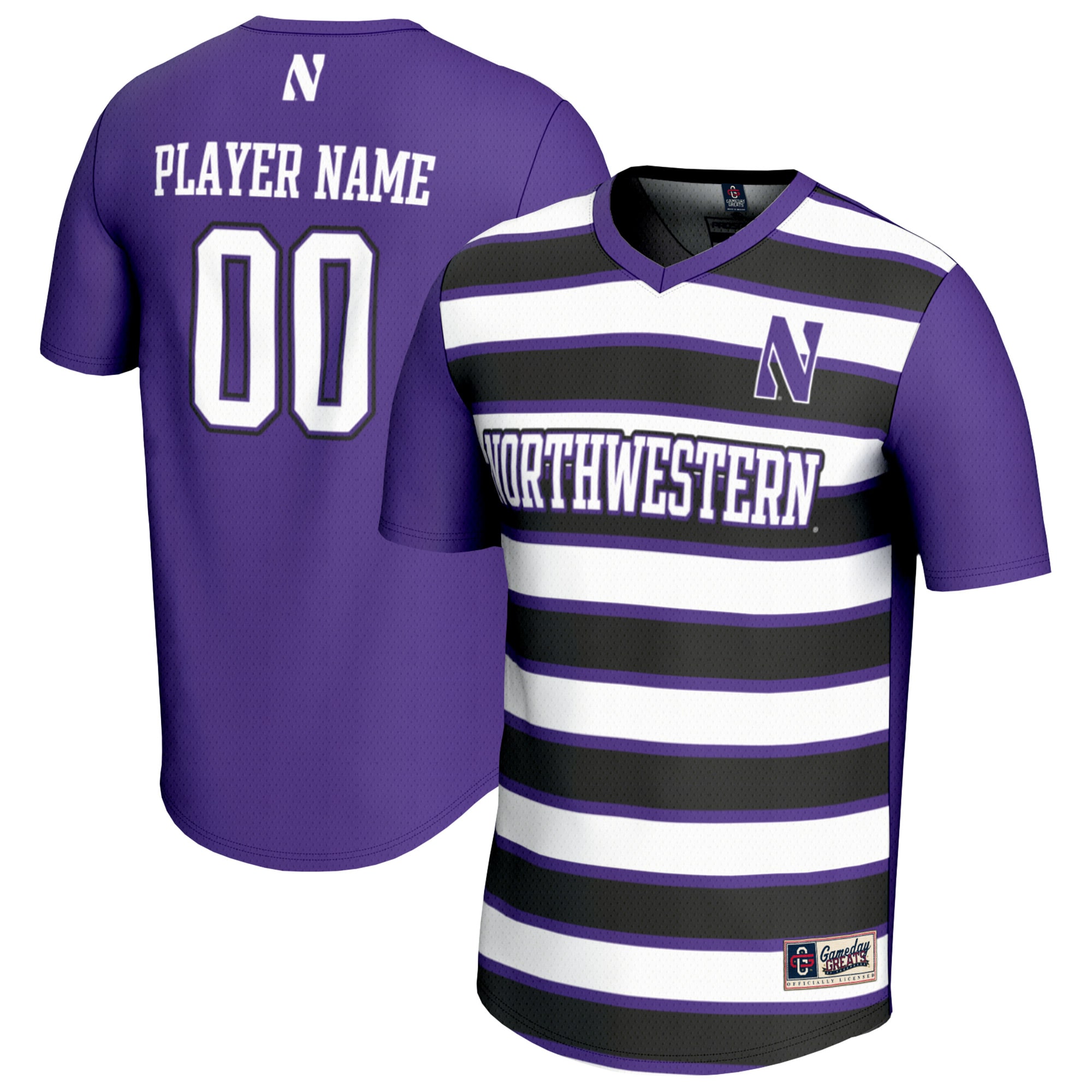 [LK] Northwestern Wildcats GameDay Greats Unisex NIL Pick-A-Player Collegiate Women's Soccer Lightweight Fashion Jersey - Purple