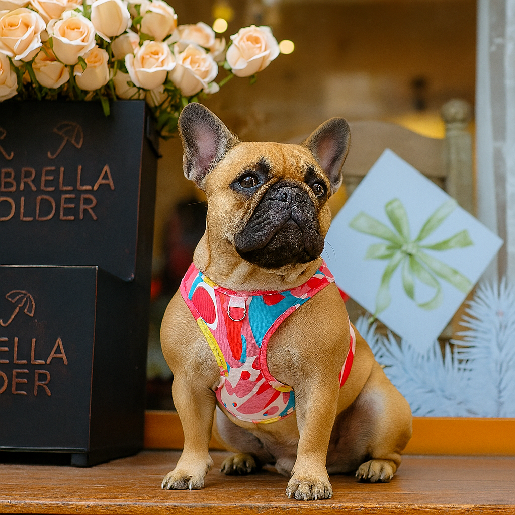 Outdoor-Adventure Bulliwear French Bulldog Harness – Colorful No-pull...