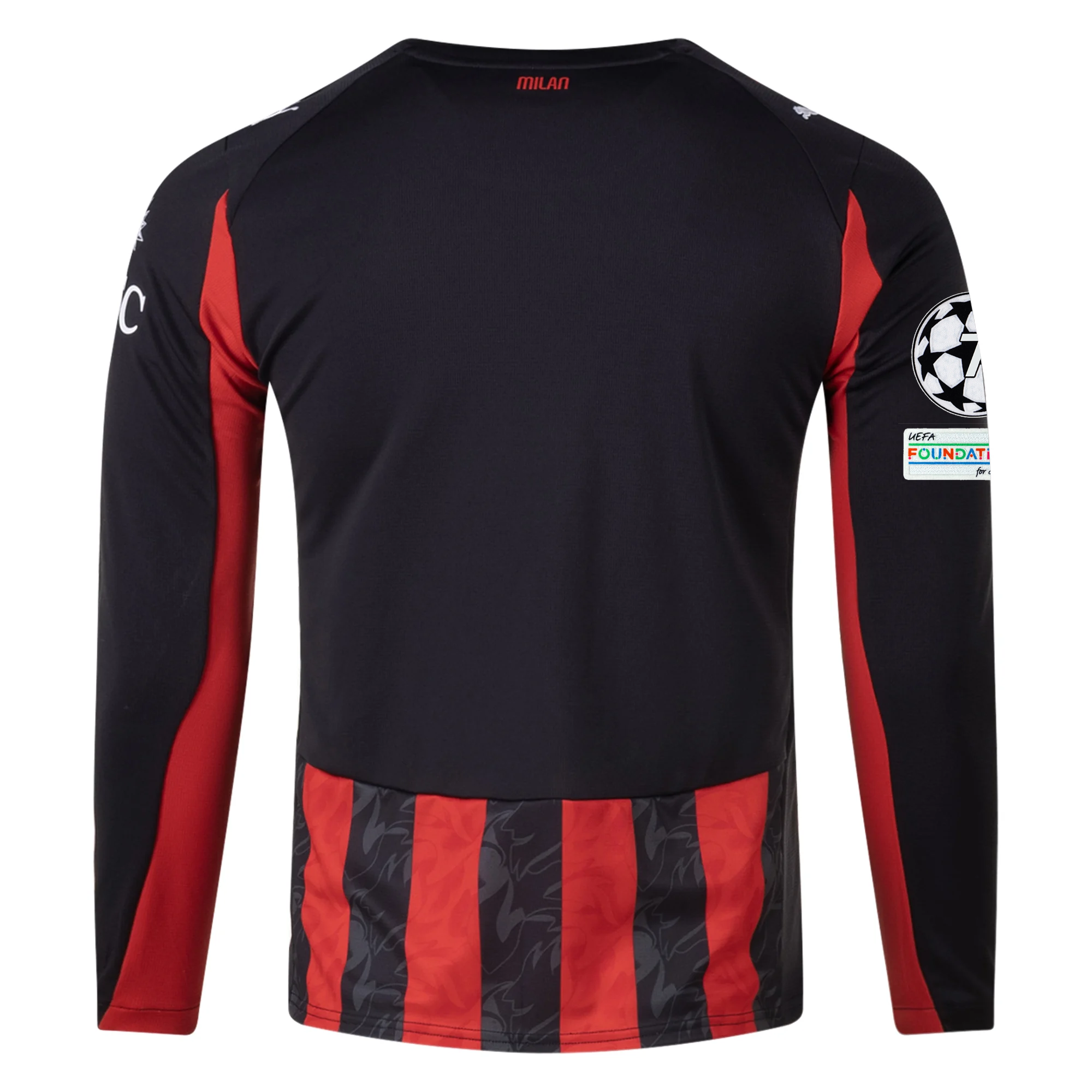AC Milan Long Sleeve 2025-2026 UCL Home Jersey – Authentic Shirt