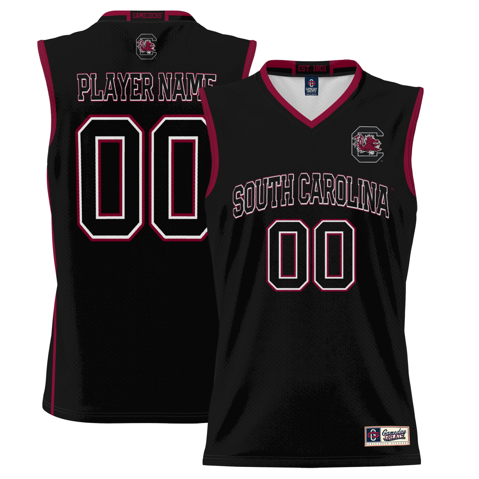 [NJP] Youth South Carolina Gamecocks GameDay Greats Lightweight NIL Pick-A-Player Basketball Jersey - Black