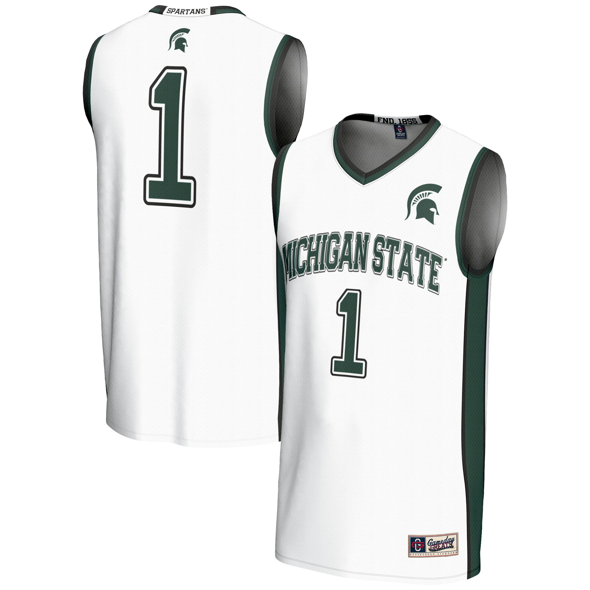 [NJP] Women's Michigan State Spartans GameDay Greats Lightweight Basketball Jersey - White