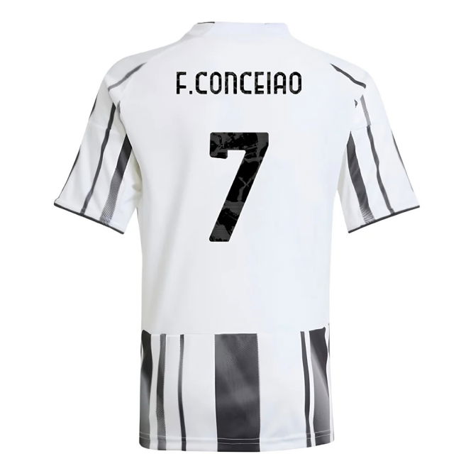Die-hard Juve Juventus Home Shirt Kids F Conceiao #7 Match Quality...