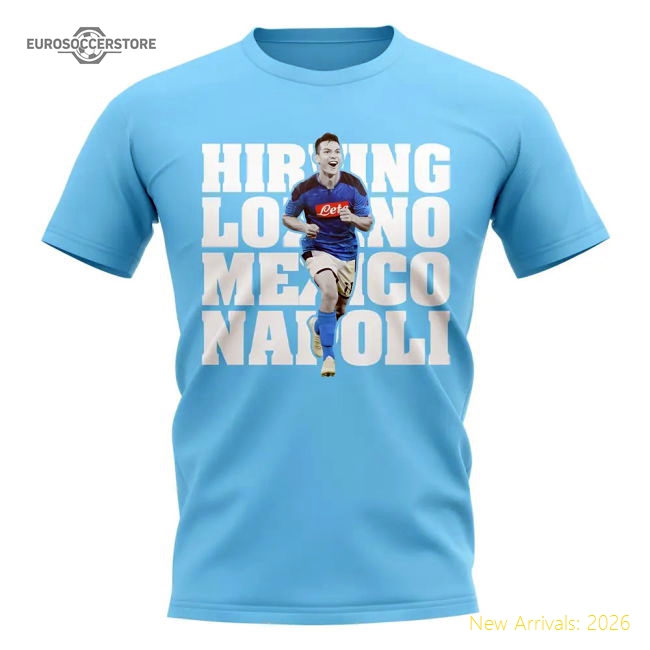 Premium Hirving Lozano Napoli Fc Player Tee (sky) - Premium Collection