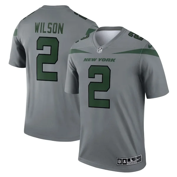 None Zach Wilson  Jersey - Gray | NFL Player Jersey | NFL Football